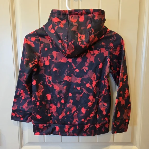 Under Armour Boys' Armour Fleece Camo Hoodie Youth XS Black Red Activewear - Picture 5 of 7